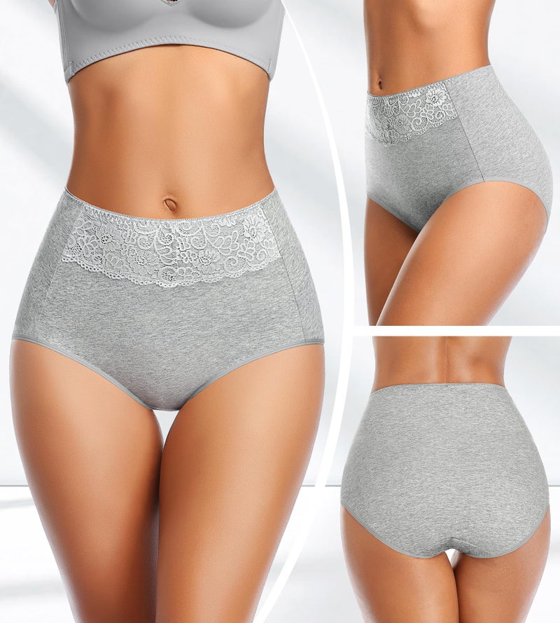MISSWHO Underwear for Women, High Waisted Ladies Panties Briefs Cotton C-Section Postpartum Small - Image 2